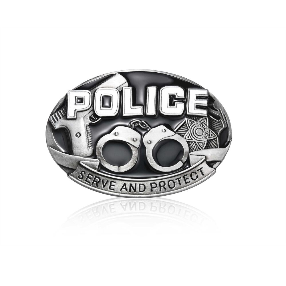 6249 Western Belt Buckle , POLICE Belt Buckle for Halloween, Cowboy Cowgirl